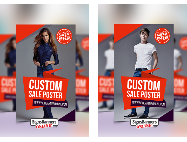 Taking fashion posters to a modern output, these two conceptual posters for the shop display window or chain give the retail visual manager a brief of how the store display will look in its surroundings.