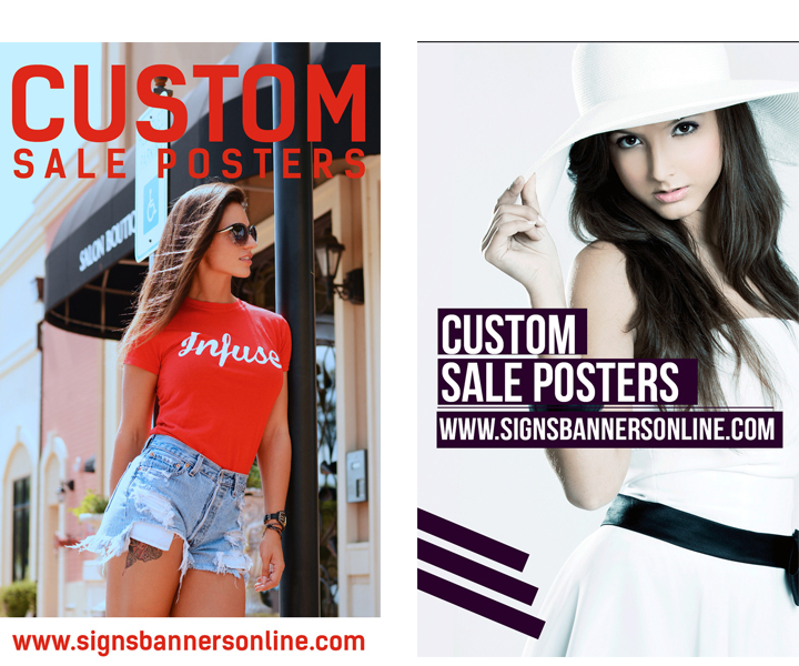 Custom Posters for Window Display MODELS wearing the latest fashion