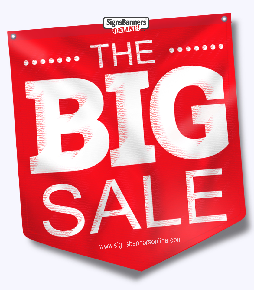 The BIG SALE hanging banner graphic