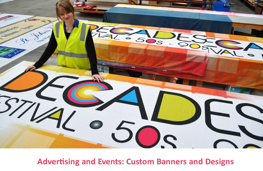 Advertising events signage