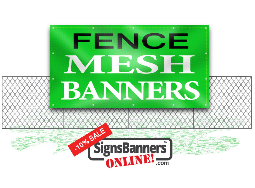 Custom sized fence mesh banners make a better choice around the perimeter of the fence as suitable advertising space