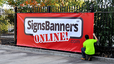 Large custom outdoor banners signs online