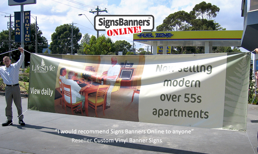 Custom vinyl banner for real estate agent