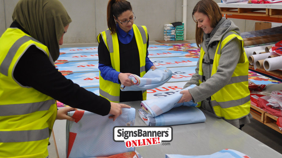 SBO are backed by real people making your custom signs and banners in the factory