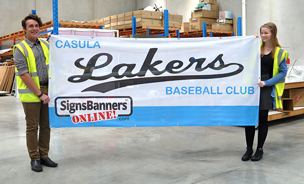 Free printed team banners for junior sporting clubs and teams. Add your club name.