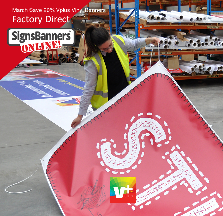 Factory making banner signs