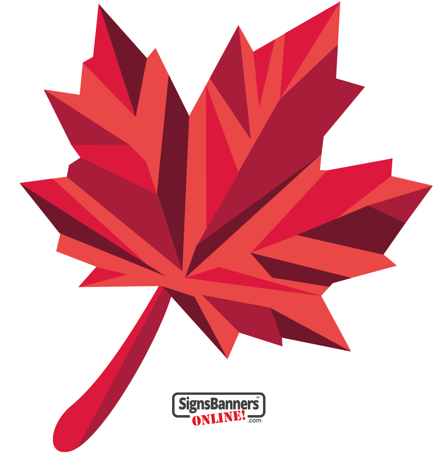 Canada Maple Leaf Design - Isolated prismatic reds