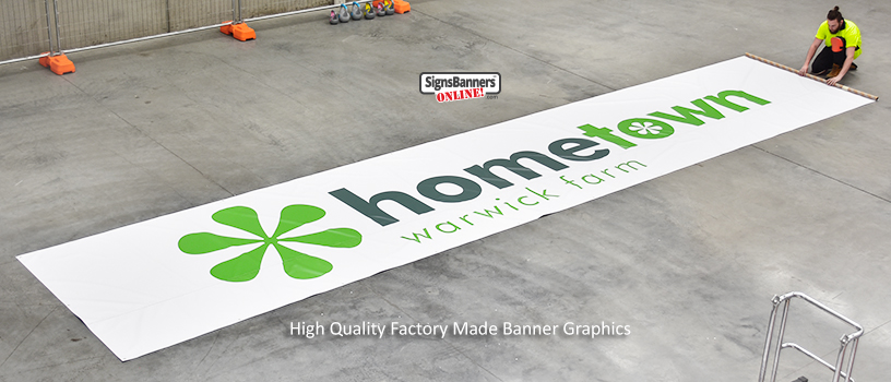 Large banner sign printing ship out express to all counties Ireland including England, Wales and Scotland. Warwick