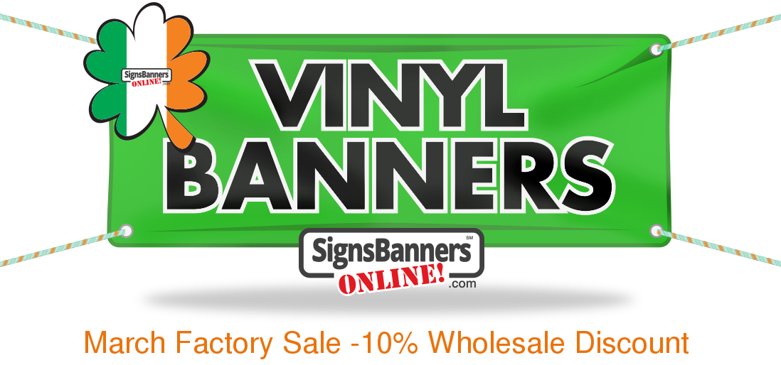 Irish Clover Vinyl Banners