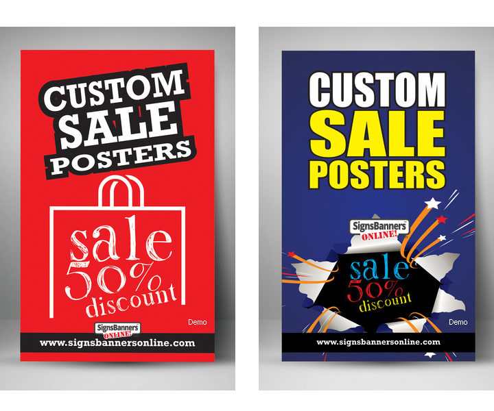 Custom Sale Posters with 50% discount