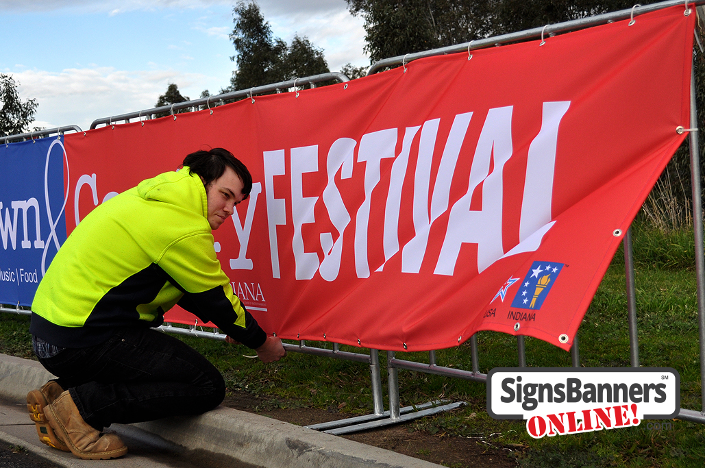 Festivals and Fairs use these barricade covers also known as jackets