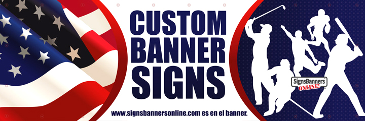 Custom Banner Signs. original concept for design with the new style change shows the flexibility of the work.