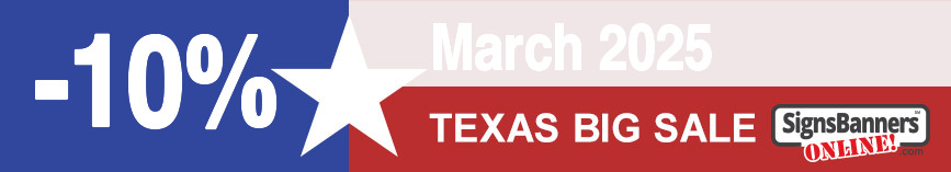 20 Signs Banners Online big sale for Texas