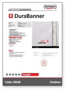 DuraBanner Tech Data Sheet