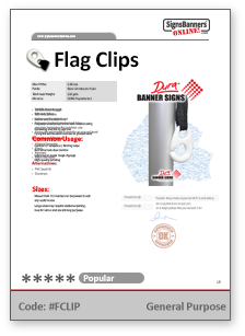 Flag Clip Tech Data Sheet