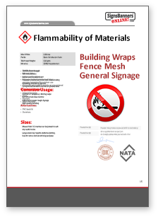 Fire Class: PVC coated Polyester