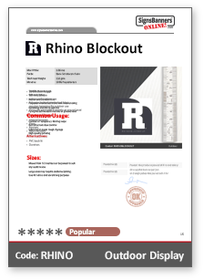 Rhino Blockout Tech Data Sheet