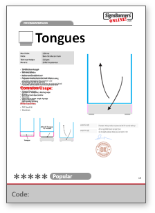 Banner Stand Tongue Tech Data Sheet