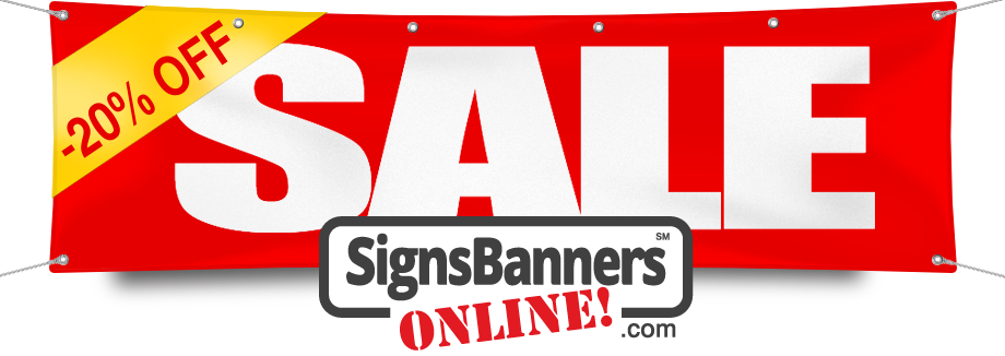 October 20%  Custom banners on Sale