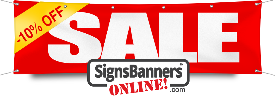 April 10%  Custom banners on Sale