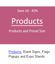 View Products and Preset sizes