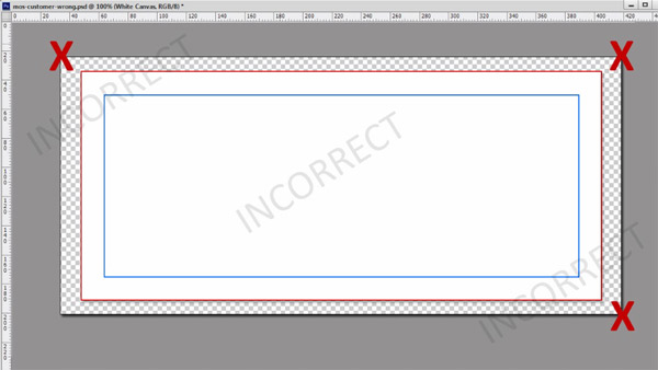 Do not extend the canvas size of your file