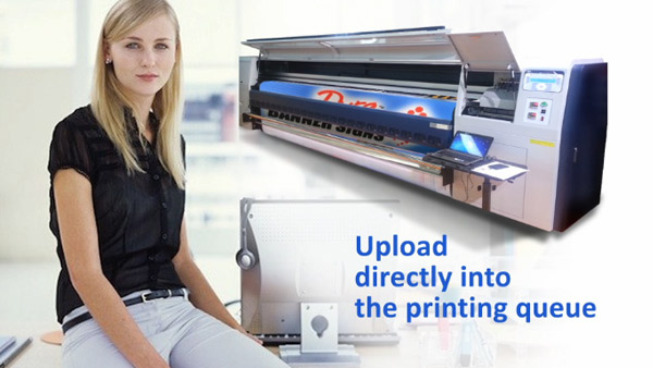 Upload your file directly into the printing queue for signs banners and exhibition displays