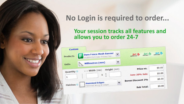 You do not need a login to order